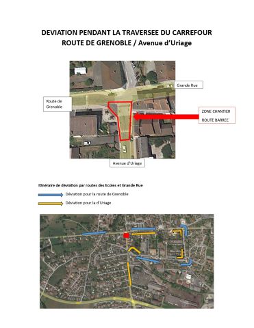 travaux carrefour avec la route d’Uriage 