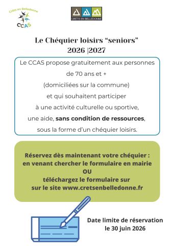 Chèques loisirs seniors