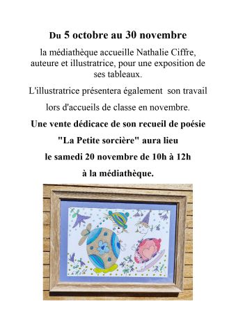 Exposition de Nathalie Ciffre à la médiathèque