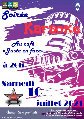 Affiche soirée karaoké 