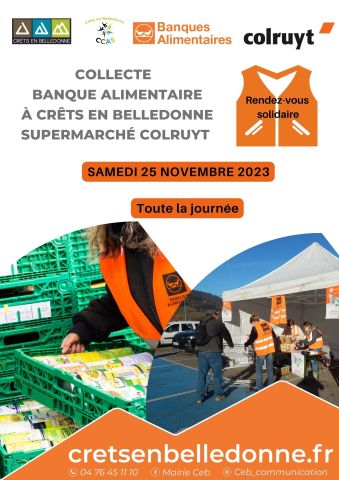 Collecte alimentaire 2023 à Crêts en Belledonne