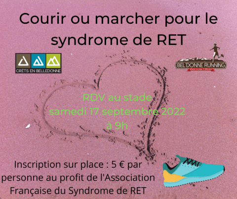 Courir ou marcher pour le syndrome de RET à Crets en Belledonne