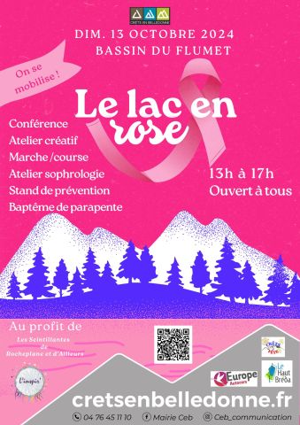 Le lac en rose - Octobre rose 2024