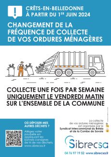 Changement de fréquence de collecte des ordures ménagères