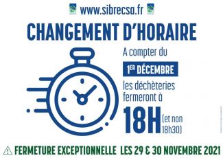 horaires et fermeture