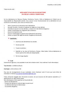 Le SIBRECSA recrute