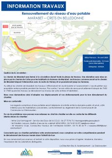 Le Grésivaudan va procéder au renouvellement du réseau d’eau potable sur le secteur MARABET à Crêts en Belledonne