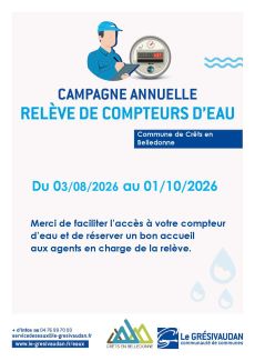 Relevé des compteurs d'eau