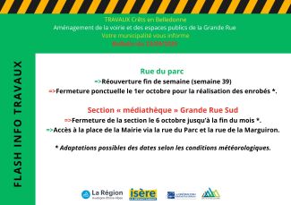 Information travaux Grande Rue