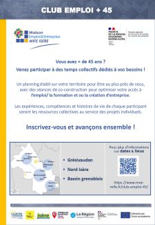 Flyer club emploi + 45 ans Allevard