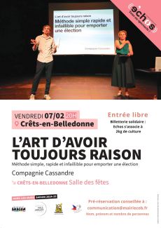 Théâtre l'art d'avoir toujours raison