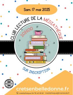 Visuel du club lecture de la médiathèque 