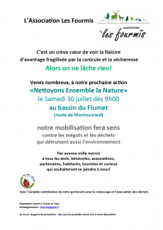 Association Les fourmis - nettoyage de la nature