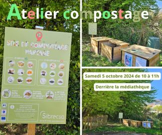 Atelier de compostage collectif samedi 5 octobre 2024 de 10h à 11h