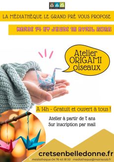 Atelier origami mobile oiseaux