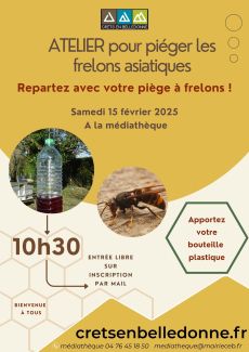 Atelier pièges à frelons asiatiques à la médiathèque