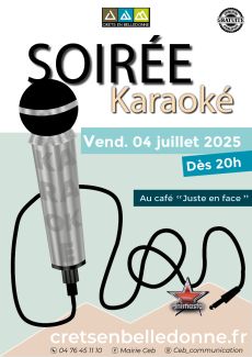 Soirée karaoké au café Juste en face le 4/07/2025 à 20h