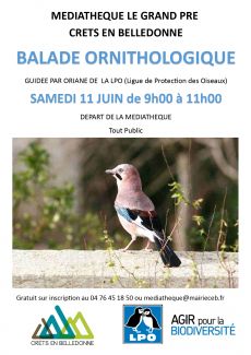 Balade ornithologique Crêts en Belledonne